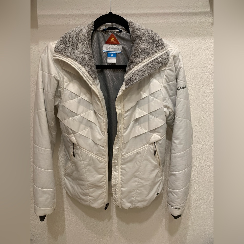 White Columbia zip up jacket